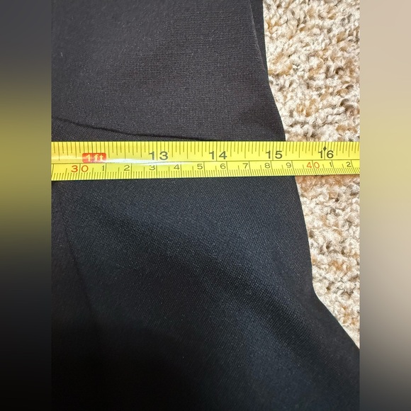 Kensie Black and Beige Striped Peplum Dress, size L - Picture 6 of 9